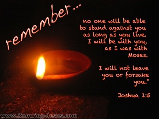 Joshua 1:5 I Will Not Leave You Nor Forsake You (orange)
